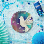 Mooi wit Waterverf duif papier Bord (Feest)