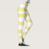 Mooi witte gele aquarel strepen leggings (Rechts)