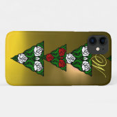 MOOI WITTE  RODE ROZEN DRIEHOEK MONOGRAM Case-Mate iPhone CASE (Achterkant (horizontaal))