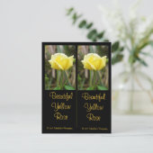 Mooi Yellow Rose Bladwijzer Briefkaart (Staand voorkant)
