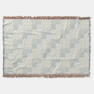 Mooi zacht groen patchwork ontwerp deken