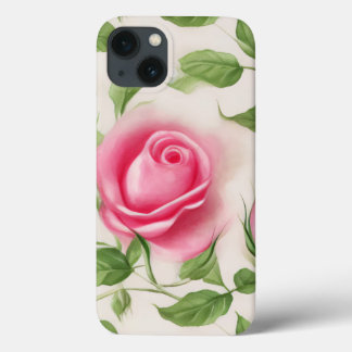 Mooi zacht pastel voorjaar roos patroon Case-Mate iPhone case