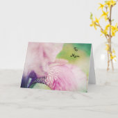 Mooi zachte Iris Moederdag kaart (Gele Bloem)