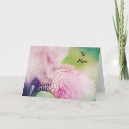 Mooi zachte Iris Moederdagkaart Kaart