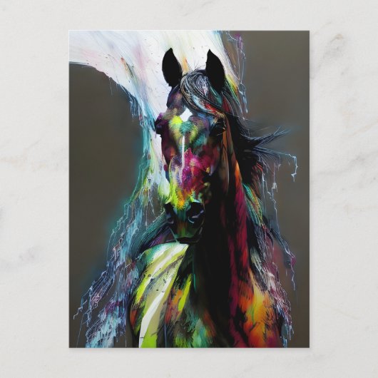 Mooi zadelras paard briefkaart (Voorkant)