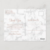 Mooi zakelijk modern marmer Roos Gold Hartelijk da Briefkaart (Achterkant)