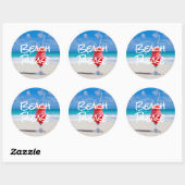 Mooi zandstrand gelieve rode daiquiri Sticker (Vel)
