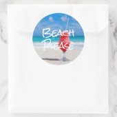 Mooi zandstrand gelieve rode daiquiri Sticker (Tas)