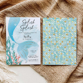 Mooi Zeemeermin Meisje Verjaardagsfeest Kaart