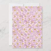 Mooi zeemeermin meisje verjaardagsfeestje kaart (Achterkant)