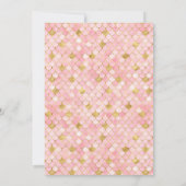 Mooi zeemeermin meisje verjaardagsfeestje kaart (Achterkant)