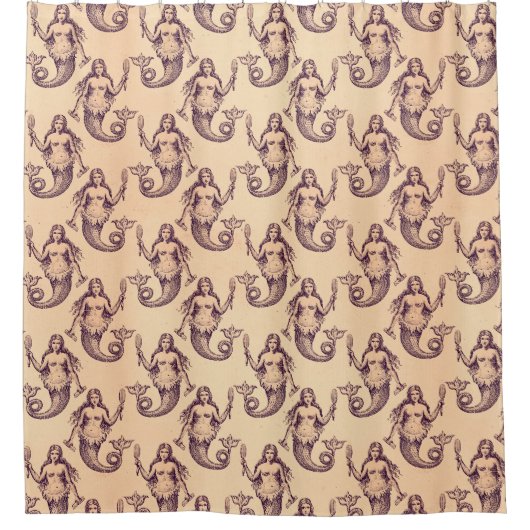 Mooi  zeemeermin Zee nautisch Douchegordijn (Voorkant)