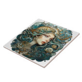 Mooi zeemeerminnenportret tegeltje (Zijkant)