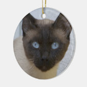 Mooi zegel, Siamese kat Keramisch Ornament (Links)