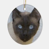 Mooi zegel, Siamese kat Keramisch Ornament (Links)