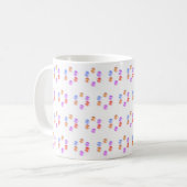 Mooi Zeshoek geometrisch patroon Koffiemok (Voorkant links)