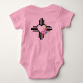 Mooi Zia Hart Baby Roos Romper (Achterkant)