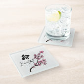 mooi zijn glazen onderzetter (Schuin)