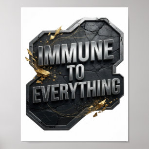 Mooi Zilver IMMUUN VOOR ALLES Poster