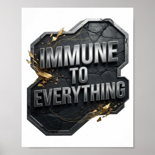 Mooi Zilver IMMUUN VOOR ALLES Poster (Voorkant)