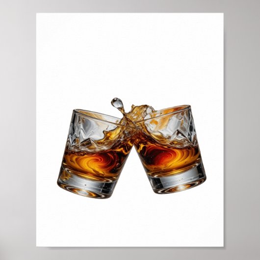 Mooi Zilver WHISKY SPLASH Poster (Voorkant)
