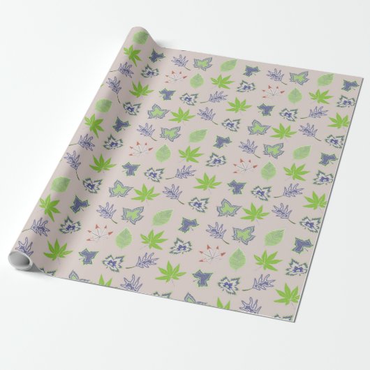 Mooi zomerpatroon cadeaupapier (Uitgerold)