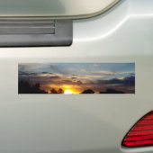 mooi zonneblauw landschap bumpersticker (Op auto)