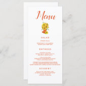 Mooi Zonnebloem thema Menu (Voorkant / Achterkant)