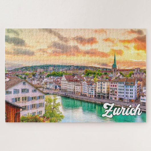 Mooi Zürich, Zwitserland Legpuzzel (Horizontaal)
