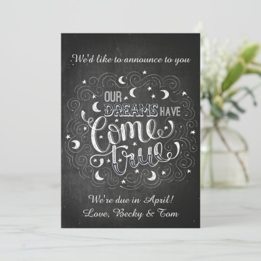 Mooi zwangerschapsaankondiging aankondiging (Staand voorkant)