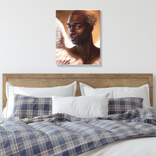 Mooi zwart-Afrikaans Canvas Afdruk (Insitu (Slaapkamer))