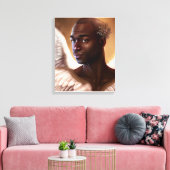 Mooi zwart-Afrikaans Canvas Afdruk (Insitu (Woonkamer))