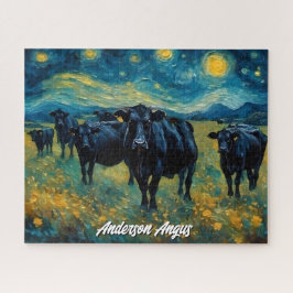 Mooi zwart Angus vee Legpuzzel