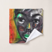 Mooi zwart bad handdoek (Wasdoekje)