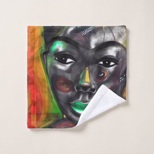 Mooi zwart bad handdoek (Wasdoekje)