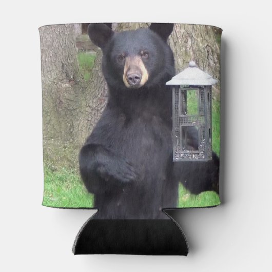 Mooi zwart Beer Blikjeskoeler (Achterkant)