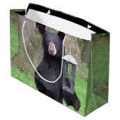 Mooi zwart Beer Groot Cadeauzakje (Achterkant Gekanteld)