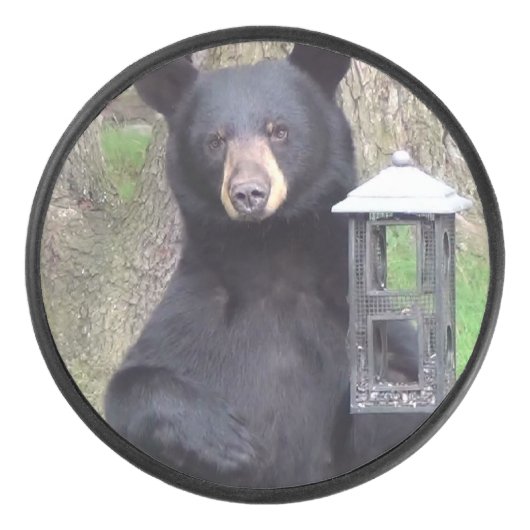 Mooi zwart Beer Hockey Puck (Voorkant)