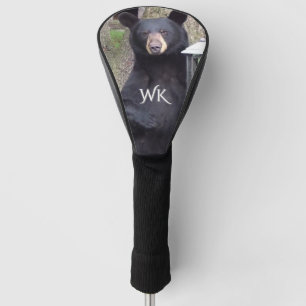 Mooi zwart Beer monogram Golfheadcover
