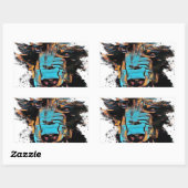 Mooi zwart Beer Rechthoekige Sticker (Vel)