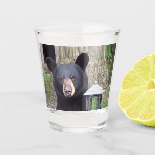 Mooi zwart Beer Shot Glas (Voorkant)