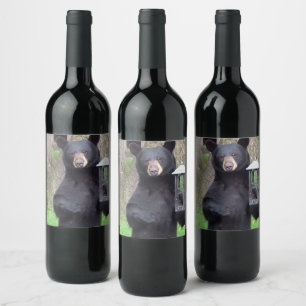Mooi zwart Beer Wijn Etiket