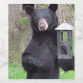 Mooi zwart Beer Wijn Etiket (Enkel label)