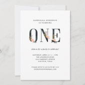 Mooi zwart bloemmotief tekst | Eerste verjaardagsf Kaart (Voorkant)