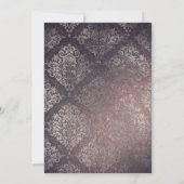 Mooi zwart damast wit Vrijgezellenfeest Kaart (Achterkant)