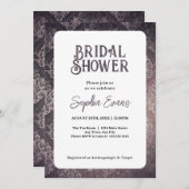 Mooi zwart damast wit Vrijgezellenfeest Kaart (Voorkant / Achterkant)