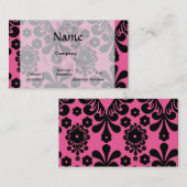 mooi zwart damesje op roze roze ijs visitekaartje (Voorkant / Achterkant)