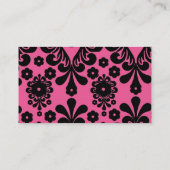 mooi zwart damesje op roze roze ijs visitekaartje (Achterkant)