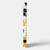 Mooi zwart en geel bloemen Art Patroon Case-Mate iPhone Case (Achterkant / Rechts)