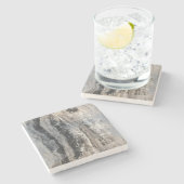 Mooi zwart en grijs gekleurd Onderzetter (Zijkant)